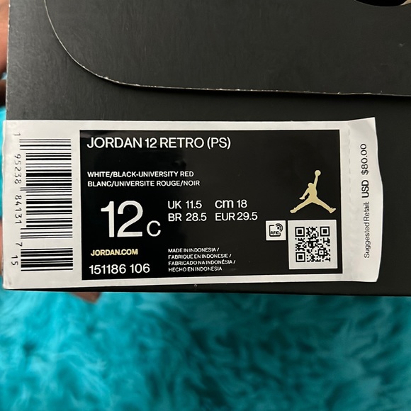 Jordan 12 Retros in white size 12c - Picture 4 of 4